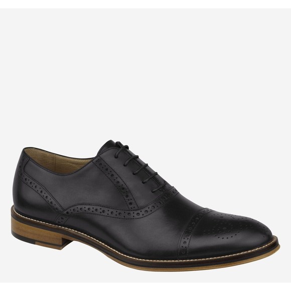 JOHNSTON & Murphy Conard Cap Toe oxford derby shoe men black leather 11 M Rts169 Men main image 4